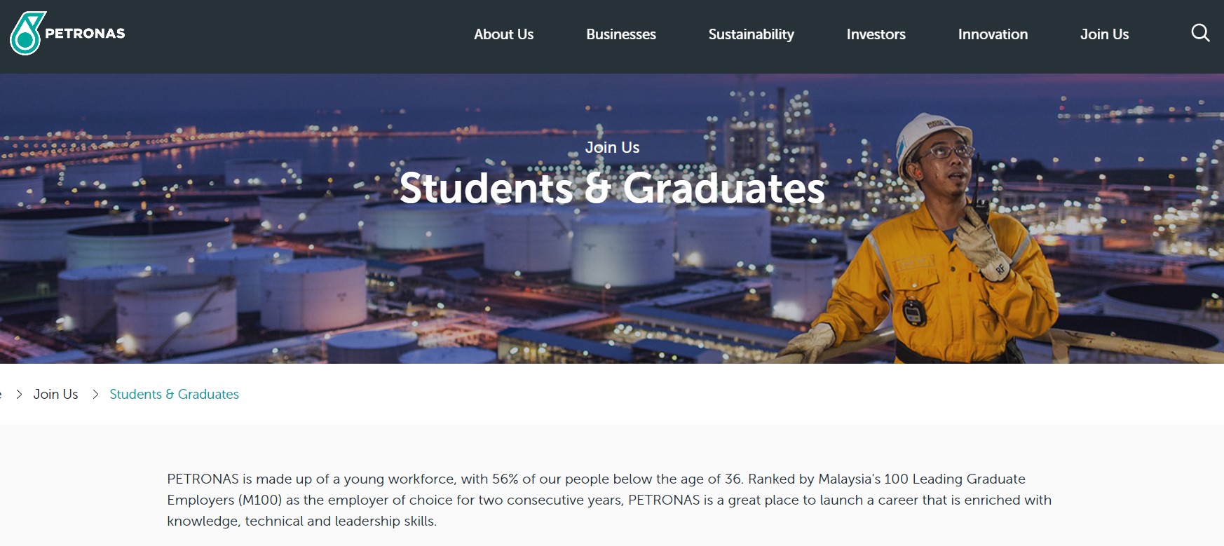 Petronas Buka Tawaran Kerja Kepada Fresh Graduate