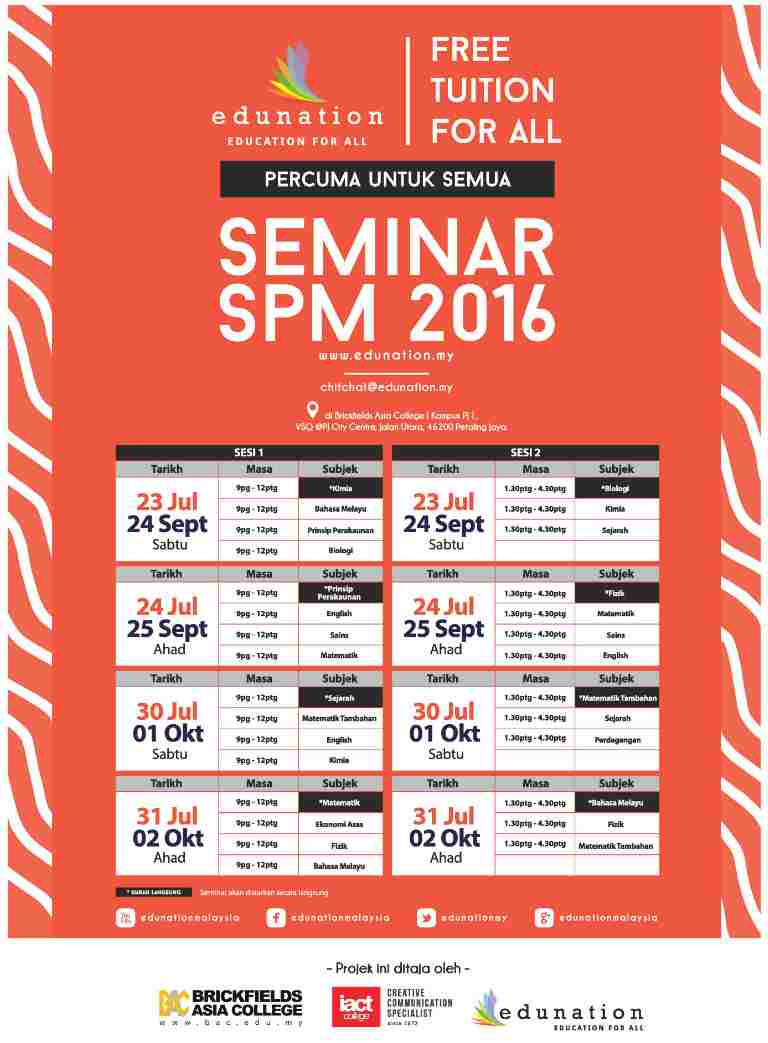 SPM Seminar Poster by EduNation